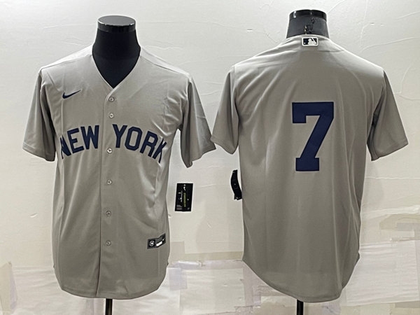 Men's New York Yankees #7 Mickey Mantle Gray Field of Dreams Cool Base Stitched Baseball Jersey