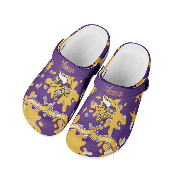 Women's Minnesota Vikings Bayaband Clog Shoes 003
