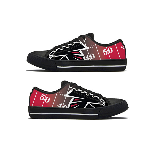 Women's Atlanta Falcons Low Top Canvas Sneakers 004