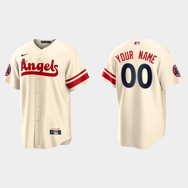 Men's Los Angeles Angels Active Player Custom 2022 Cream City Connect Cool Base Stitched Jersey