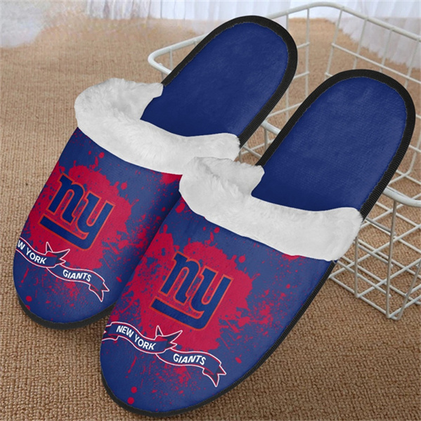 Men's New York Giants Team Logo Staycation Slippers/Shoes(Pls check description for details) 002