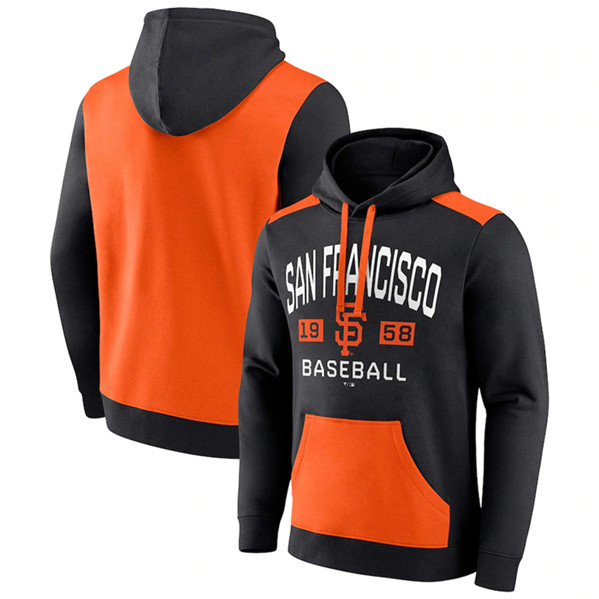 Men's San Francisco Giants Black/Orange Chip In Pullover Hoodie