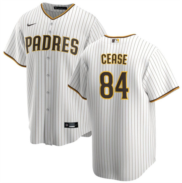 Men's San Diego Padres #84 Dylan Cease White Cool Base Baseball Stitched Jersey