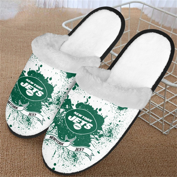 Men's New York Jets Team Logo Staycation Slippers/Shoes(Pls check description for details) 001