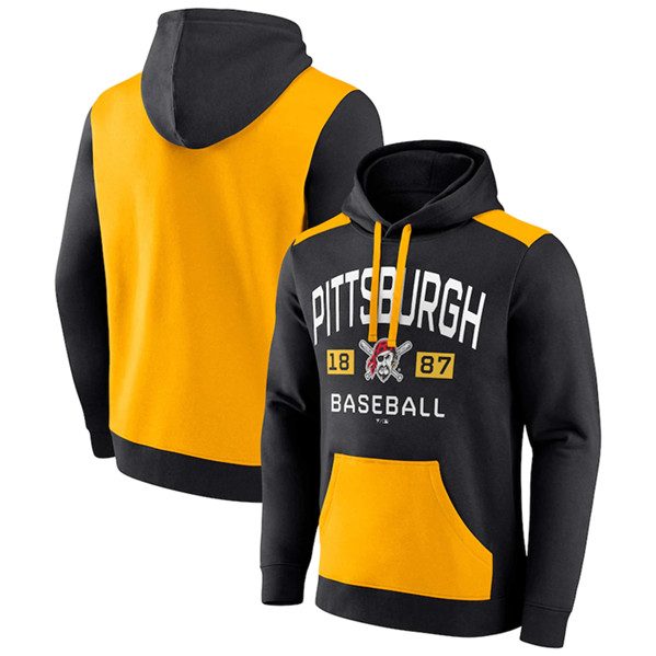Men's Pittsburgh Pirates Black/Gold Chip In Pullover Hoodie