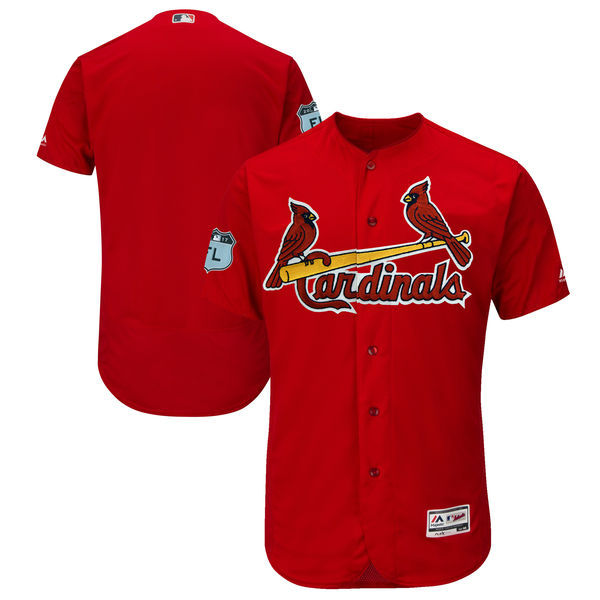 Men's St. Louis Cardinals Majestic Scarlet 2017 Spring Training Authentic Flex Base Team Stitched MLB Jersey