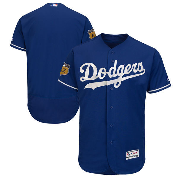 Men's Los Angeles Dodgers Majestic Royal 2017 Spring Training Authentic Flex Base Team Stitched MLB Jersey