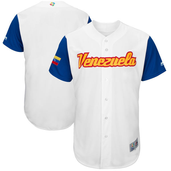 Men's Venezuela Baseball Majestic White 2017 World Baseball Classic Team Stitched WBC Jersey