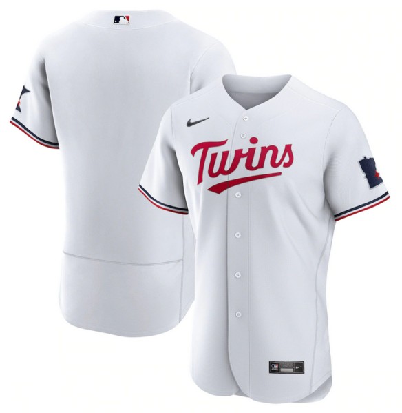 Men's Minnesota Twins White 2023 Flex Base Stitched Jersey