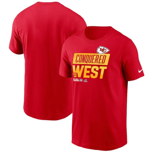 Men's Kansas City Chiefs Red 2022 AFC West Division Champions Collection T-Shirt