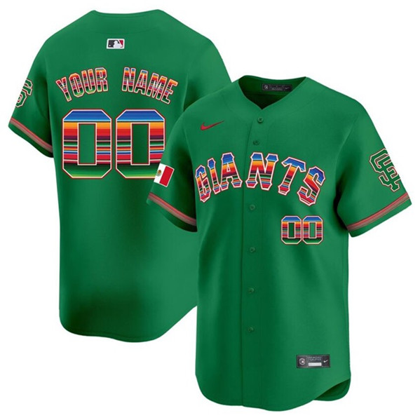 Men's San Francisco Giants Customized Green Mexico Vapor Premier Limited Stitched Jersey