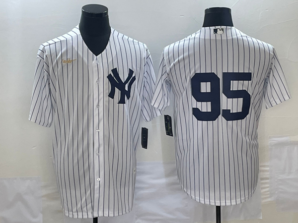 Men's New York Yankees #95 Oswaldo Cabrera White Stitched Jersey