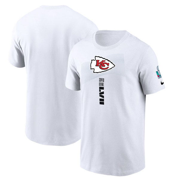 Men’s Kansas City Chiefs White Super Bowl LVII Opening Night T-Shirt