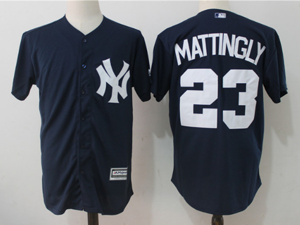 Men's New York Yankees #23 Don Mattingly Black Cool Base Stitched MLB Jersey