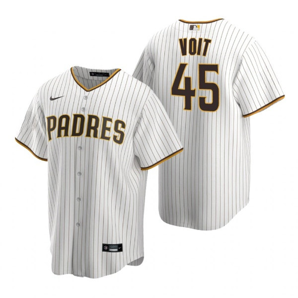 Men's San Diego Padres #45 Luke Voit White Cool Base Stitched Jersey