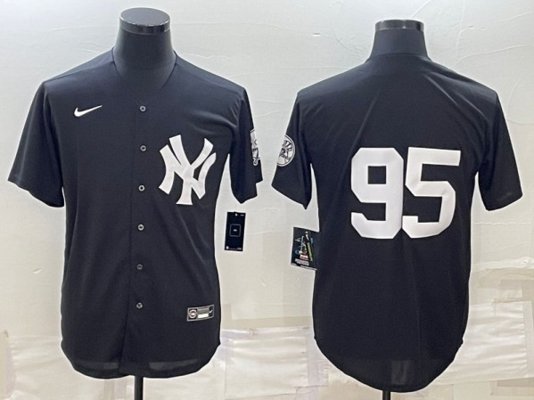 Men's New York Yankees #95 Oswaldo Cabrera Black Stitched Jersey