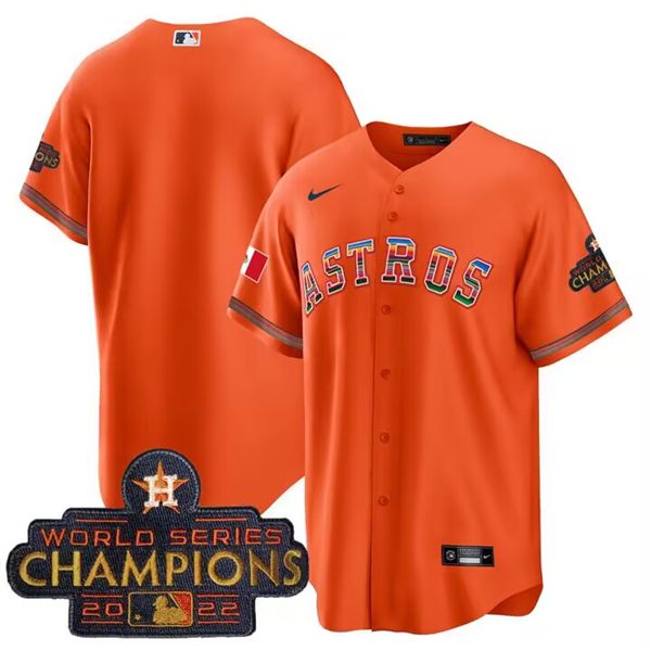 Men's Houston Astros Blank Orange Mexico Cool Base Stitched Baseball Jersey