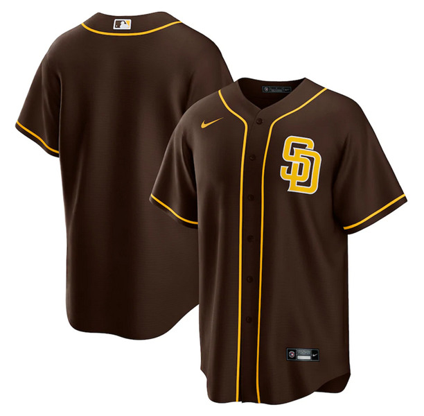 Men's San Diego Padres Brown Cool Base Stitched MLB Jersey