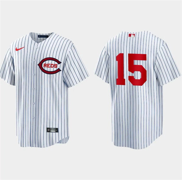 Men's Cincinnati Reds #15 Nick Senzel White Field of Dreams Cool Base Stitched Baseball Jersey