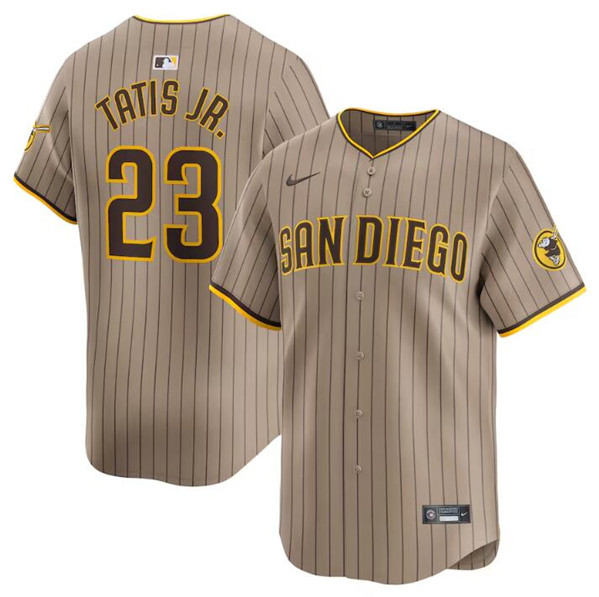 Men's San Diego Padres #23 Fernando Tatis Jr. Tan 2024 Alternate Limited Baseball Stitched Jersey