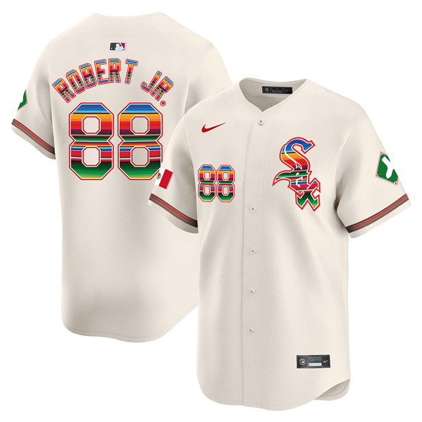 Men's Chicago White Sox #88 Luis Robert Jr. Cream Mexico Vapor Premier Limited Stitched Jersey