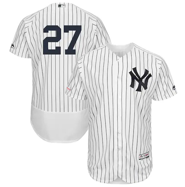 Men's New York Yankees Grey ACTIVE PLAYER Custom White Flex Base Stitched Jersey