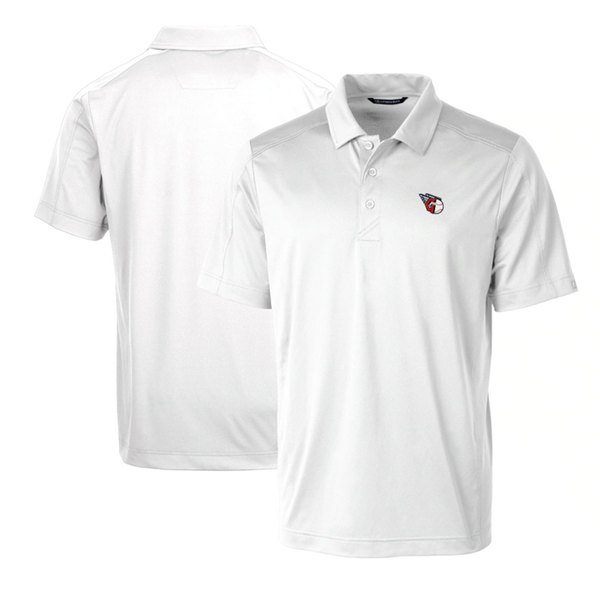 Men's Cleveland Guardians White Team Logo Polo T-Shirt
