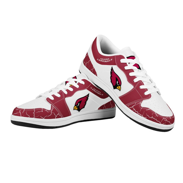 Women's Arizona Cardinals AJ Low Top Leather Sneakers 001