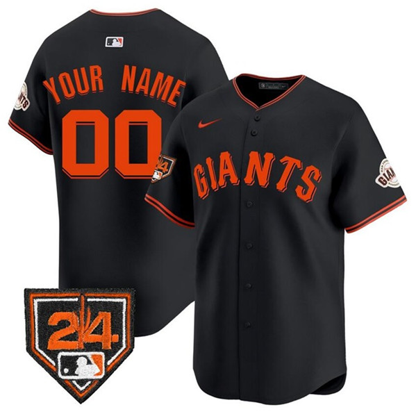 Men's San Francisco Giants Customized Black 2024 Spring Training Vapor Premier Limited Stitched Jersey