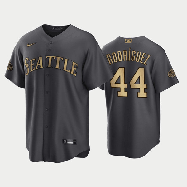 Men's Seattle Mariners #44 Julio Rodríguez Charcoal 2022 All-Star Cool Base Stitched jersey