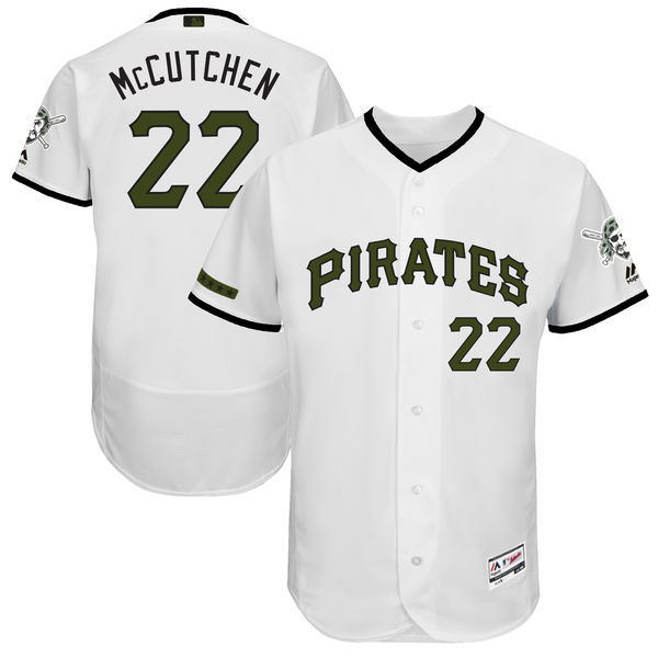 Men's Pittsburgh Pirates #22 Andrew McCutchen Majestic White 2017 Memorial Day Authentic Collection Flex Base Player Stitched MLB Jersey