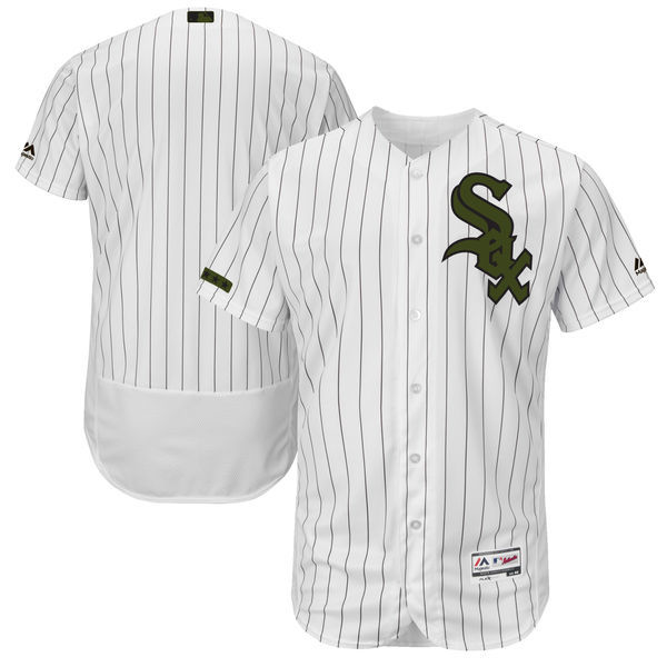 Men's Chicago White Sox Majestic White 2017 Memorial Day Authentic Collection Flex Base Team Stitched MLB Jersey