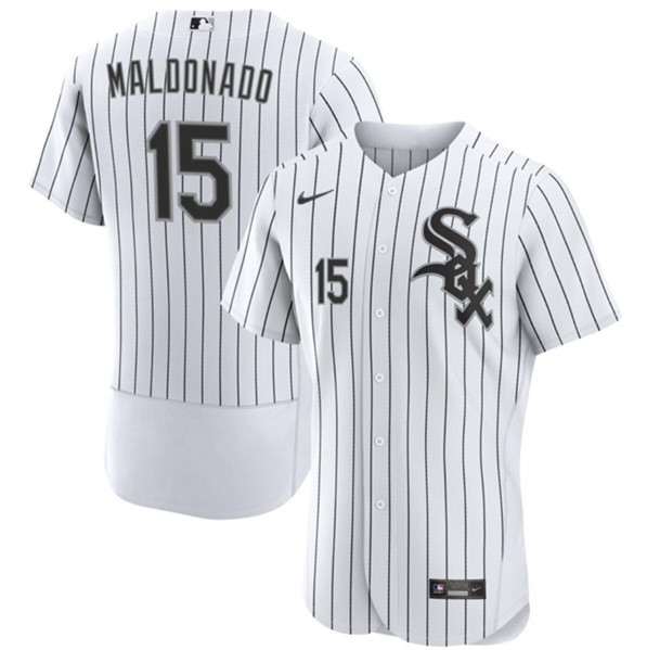 Men's Chicago White Sox #15 Martín Maldonado White Flex Base Stitched Baseball Jersey