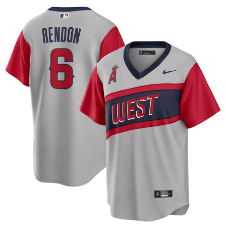 Men's Los Angeles Angels #6 Anthony Rendon 2021 Little League Classic Road Cool Base Stitched Baseball Jersey