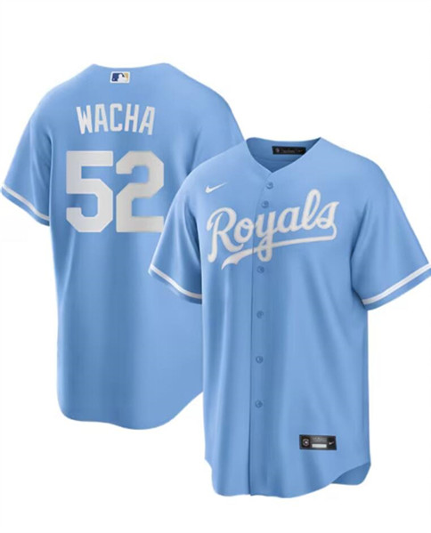 Men's Kansas City Royals #52 Michael Wacha Light Blue Limited Cool Base Stitched Baseball Jersey