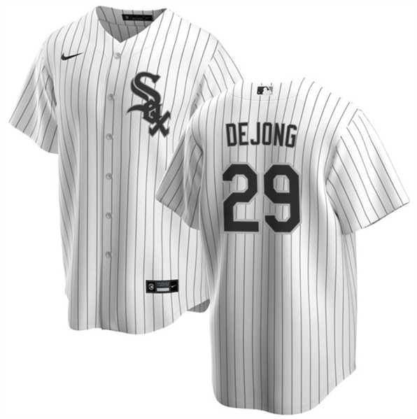 Men's Chicago White Sox #29 Paul DeJong White Cool Base Stitched Baseball Jersey