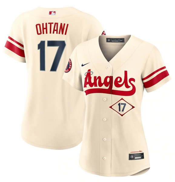 Women's Los Angeles Angels #17 Shohei Ohtani 2022 Cream City Connect Stitched Baseball Jersey(Run Small)