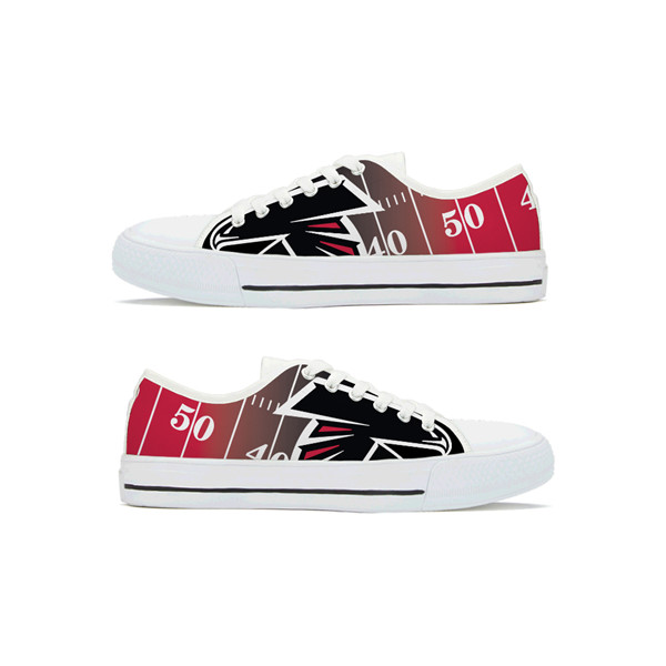 Women's Atlanta Falcons Low Top Canvas Sneakers 005