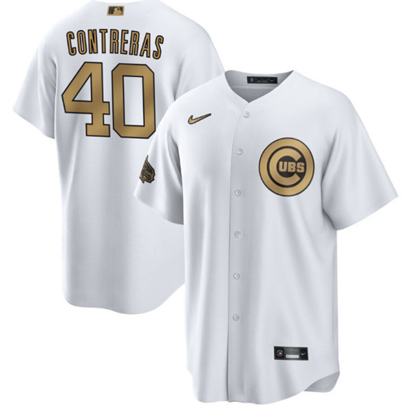 Men's Chicago Cubs #40 Willson Contreras 2022 All-Star Cool Base Stitched Baseball Jersey