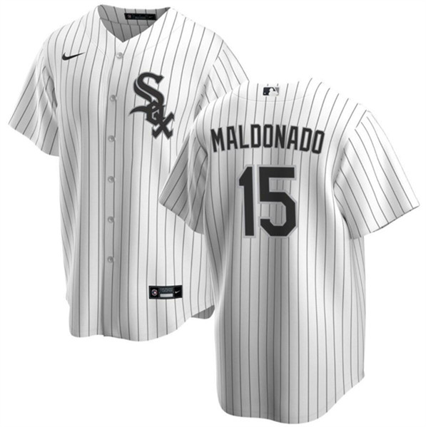 Men's Chicago White Sox #15 Martín Maldonado White Cool Base Stitched Jersey