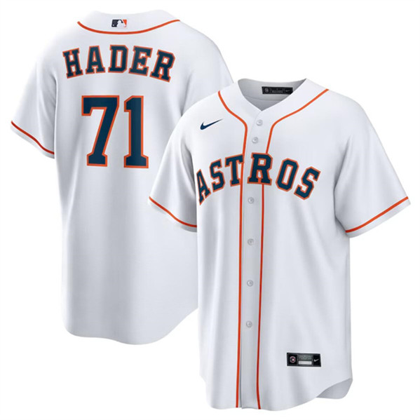 Men's Houston Astros #71 Josh Hader White Cool Base Stitched Baseball Jersey