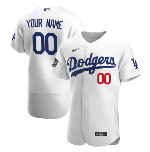 Men's Los Angeles Dodgers ACTIVE PLAYER 2020 World Series Bound White Custom Stitched MLB Jersey