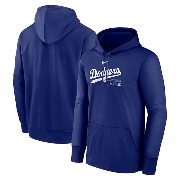 Men's Los Angeles Dodgers Royal Collection Practice Performance Pullover Hoodie