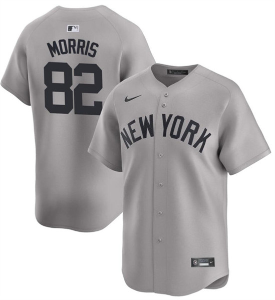 Men's New York Yankees #82 Cody Morris Gray 2024 Home Limited Cool Base Stitched Baseball Jersey