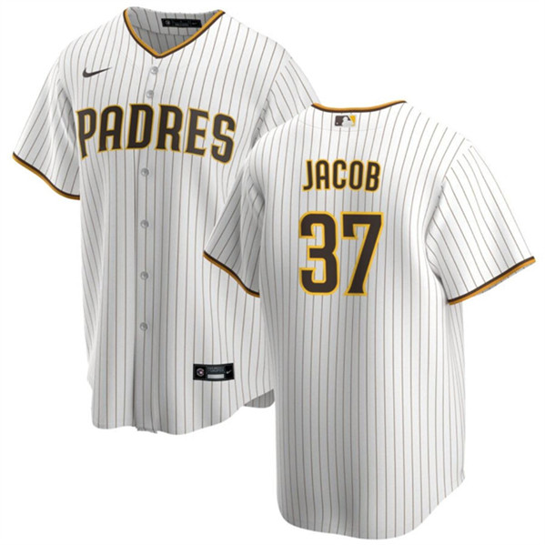 Men's San Diego Padres #37 Alek Jacob White Cool Base Stitched Baseball Jersey