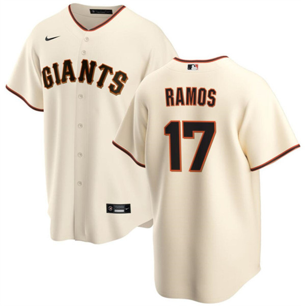 Men's San Francisco Giants #17 Heliot Ramos Cream Cool Base Stitched Baseball Jersey