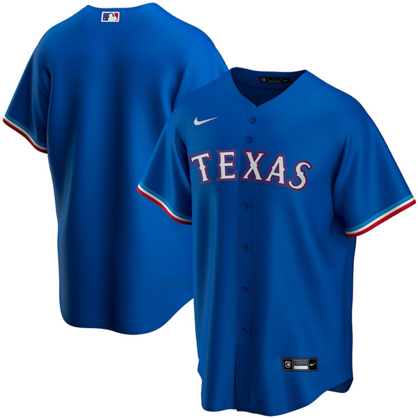 Men's Texas Rangers Blank Blue Stitched MLB Jersey