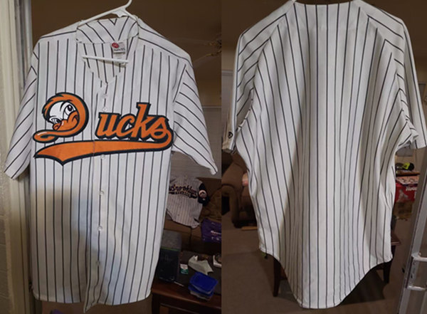 Men's Long Island Ducks Blank White Stitched Baseball Jersey