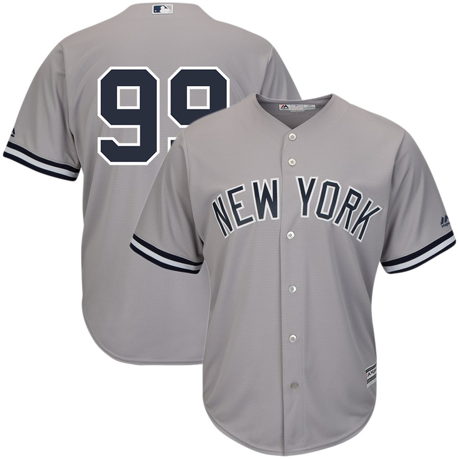 Men's New York Yankees #99 Aaron Judge Majestic Gray Cool Base Player Stitched MLB Jersey