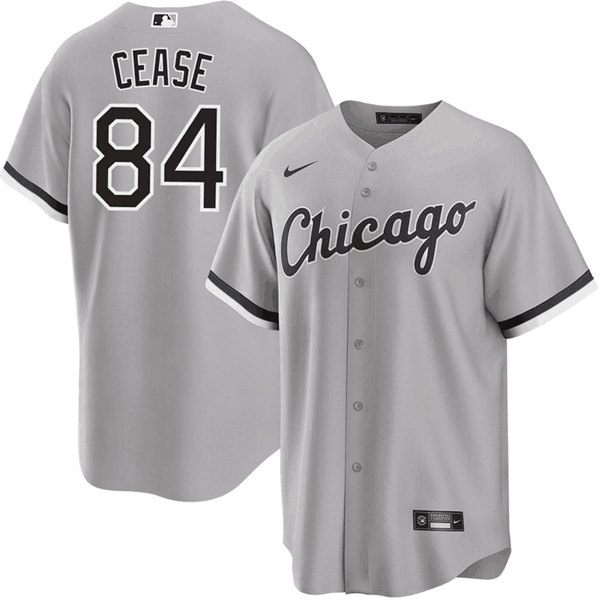 Men's Chicago White Sox #84 Dylan Cease Gray Cool Base Stitched Jersey